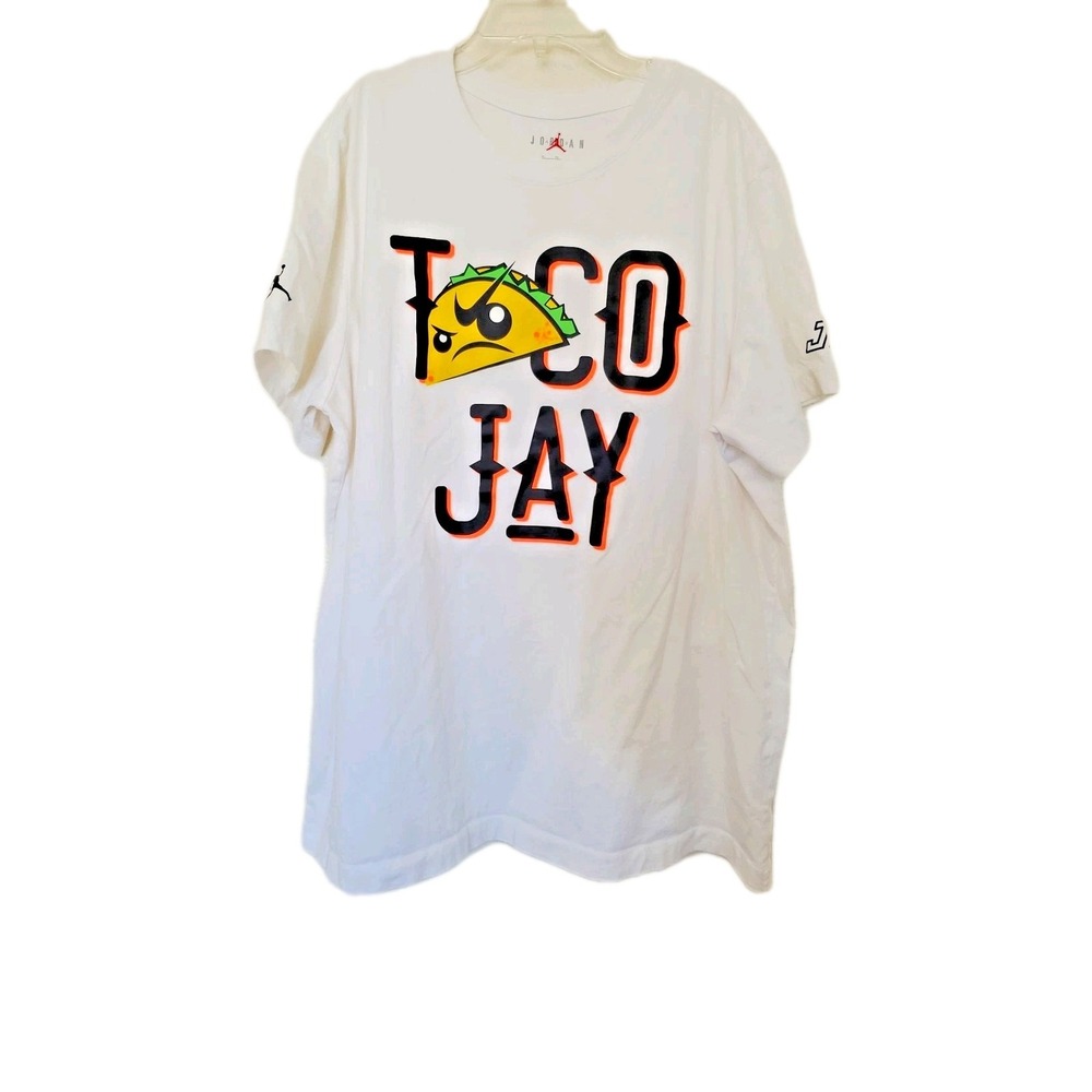 Jordan Jayson Tatum Taco Jay Graphic T-Shirt White Mens XL DV5534-100